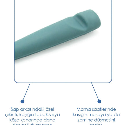Babyjem Yumuşak Uçlu Silikon Kaşık Mint