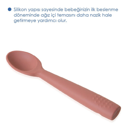 Babyjem Yumuşak Uçlu Silikon Kaşık Mocha
