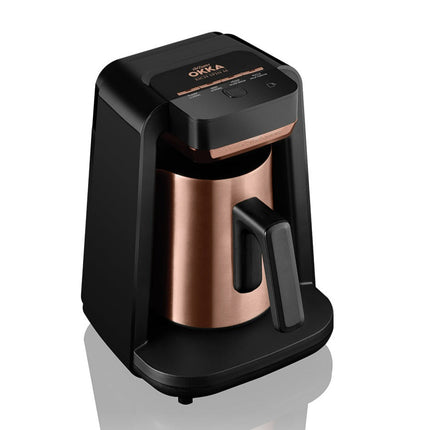 Arzum Okka Rich Automatic Turkish Coffee and Hot Beverage Maker, Velvetizer, 120V, Black/Copper