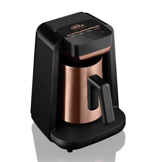 Arzum Okka Rich Automatic Turkish Coffee and Hot Beverage Maker, Velvetizer, 120V, Black/Copper