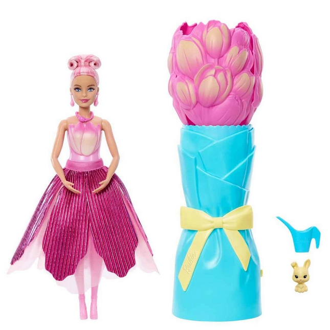 Barbie Petal Pop Barbie Bebek ve Aksesuarları Lale Oyun Seti