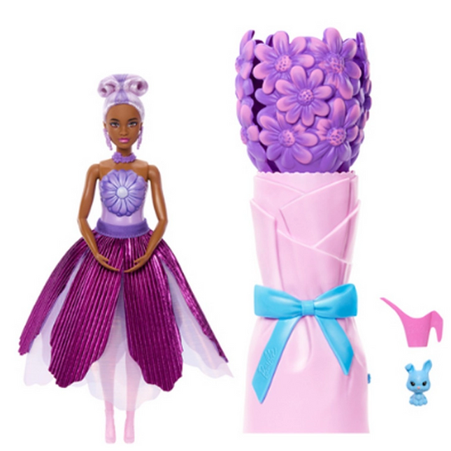 Barbie Petal Pop Barbie Bebek ve Aksesuarları Lavanta Oyun Seti