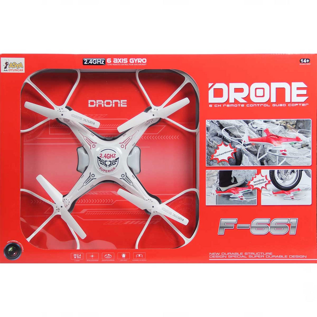 F661 Drone 6 Channel Remote Control Quad Copter with Wi-Fi Camera