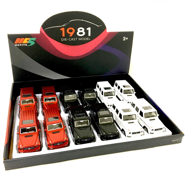 Metal Pull Back Jeep on Display