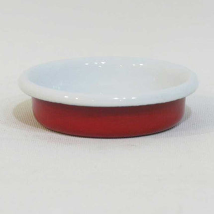 Red Enamel Jam and Sauce Bowl