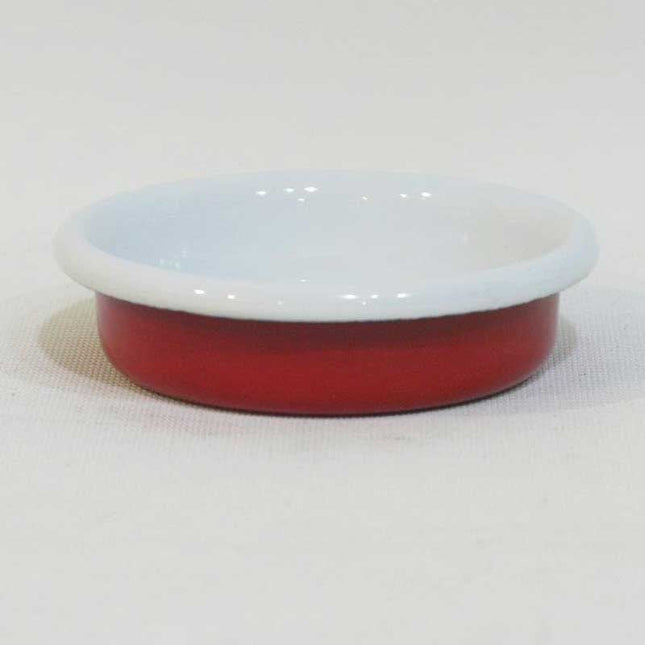 Red Enamel Jam and Sauce Bowl