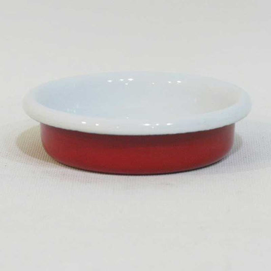 Red Enamel Jam and Sauce Bowl