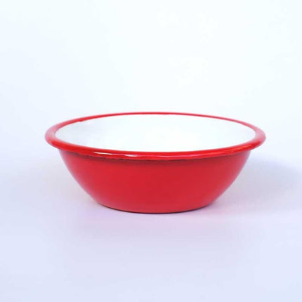 Enamel Salad Bowl Red