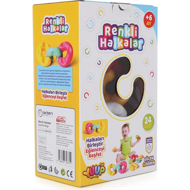 Colored Rings 24 Pieces