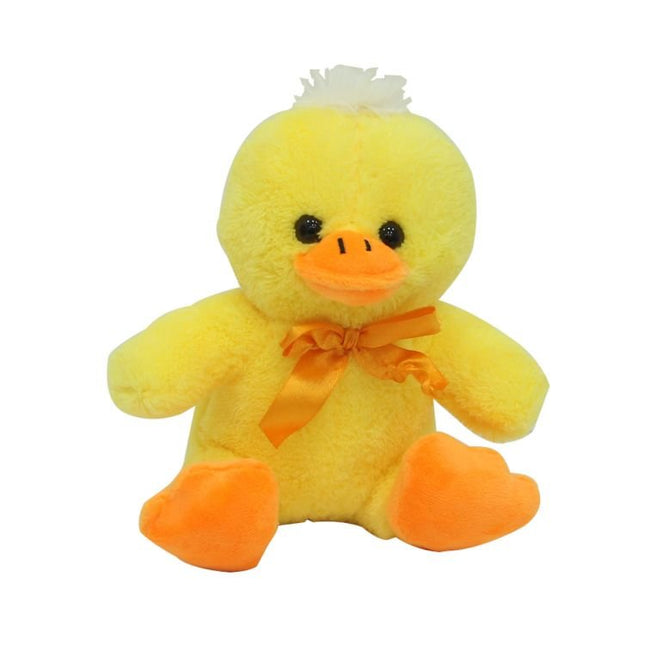 Sunman Plush Sitting Duck with Ribbon 20 cm
