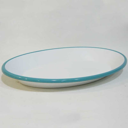 Enamel Oval Alexander Plate Turquoise