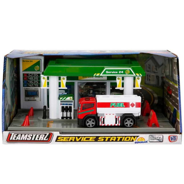 Teamsterz Service Station Petrol Station Set