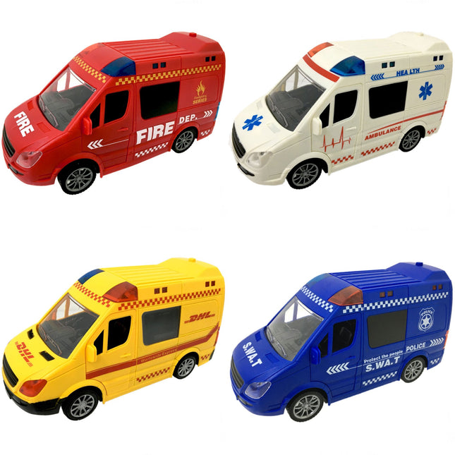 1:20 City Rescue Vehicles with Sound and Light 21 cm