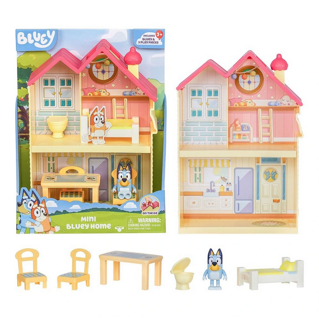 Bluey Mini Ev ve Figür Oyun Seti