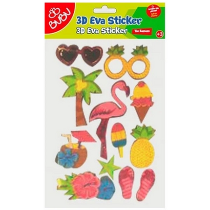 Bu-Bu 3D Eva Simli Sticker Yaz Zamanı