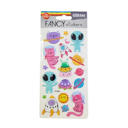Bu-Bu Glitter Sticker Uzay