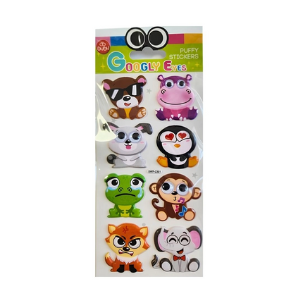 Bu-Bu Googly Eyes Stickers Karışık Hayvanlar