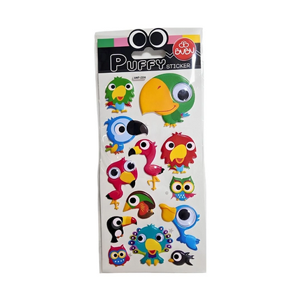 Bu-Bu Oynar Gözlü Stickers Papağanlar