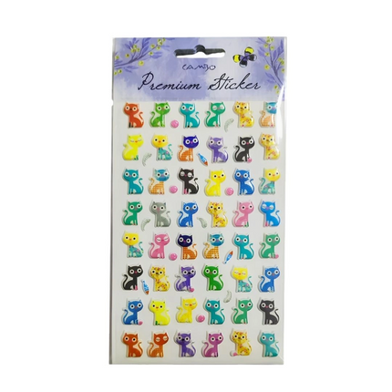 Bu-Bu Puf Sticker Balıklı Kedi