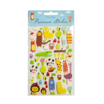 Bu-Bu Puf Stickers Hayvanlar
