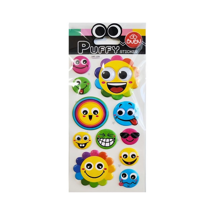 Bu-Bu Puffy Stickers Çiçekler