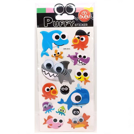 Bu-Bu Puffy Stickers Oynar Gözlü Şaşkın Balıklar