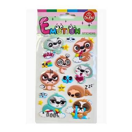 Bu-Bu Puffy Stickers Tembel Hayvan