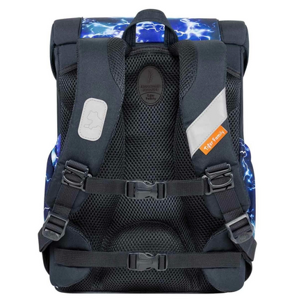 Illuminated Blue Black School Bag