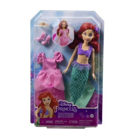 Ariel, who can transform into a princess mermaid