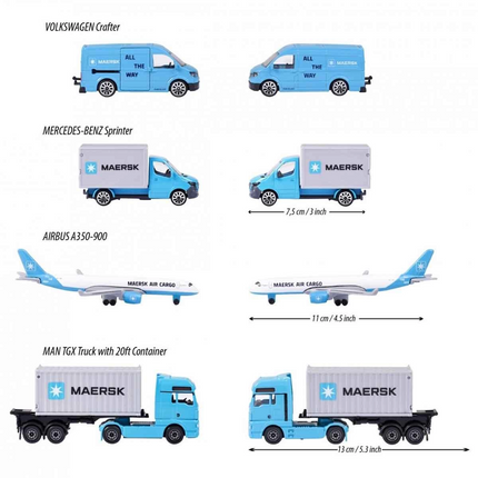 Majorette Maersk Themed Logistics 4-Pack Collection
