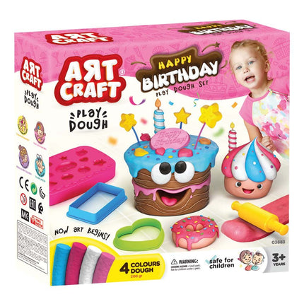Art Craft Birthday Play Dough Set 10 Pieces