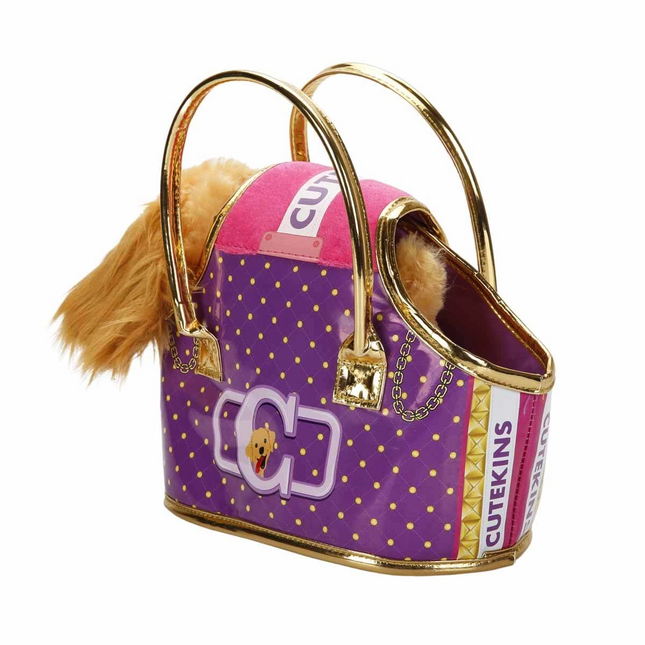 Cutekins Plush Dog with Carrying Bag