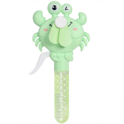 Fun Bubble Fan Crab Figured Foam Bubble and Mechanical Fan