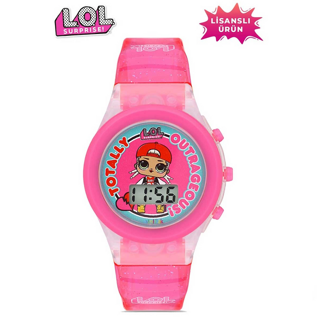 MiniFlak Licensed LOL Surprise LOL7210 Kids Pink Light Children's Wristwatch