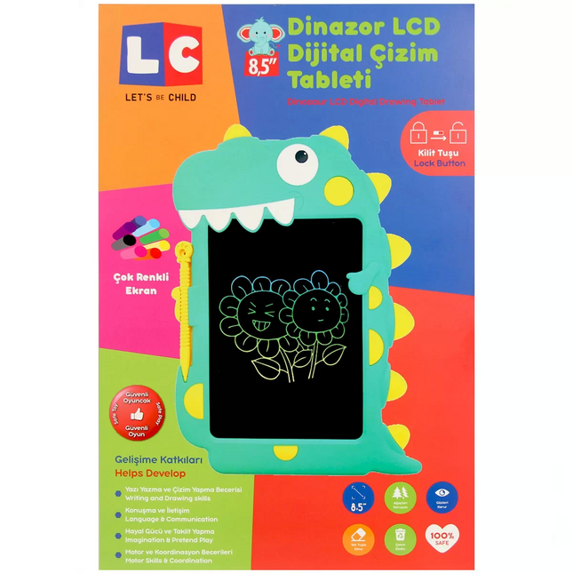 LCD Digital Color Dinosaur Drawing Tablet 8.5 Inch