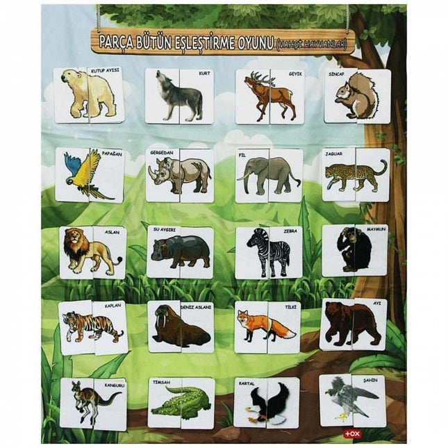 Complete the Picture Wild Animals Educational Board