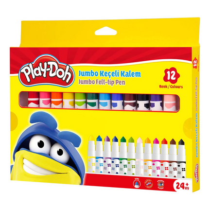 Play-Doh Jumbo Felt Tip Pen Cardboard 12 Colors 8 mm