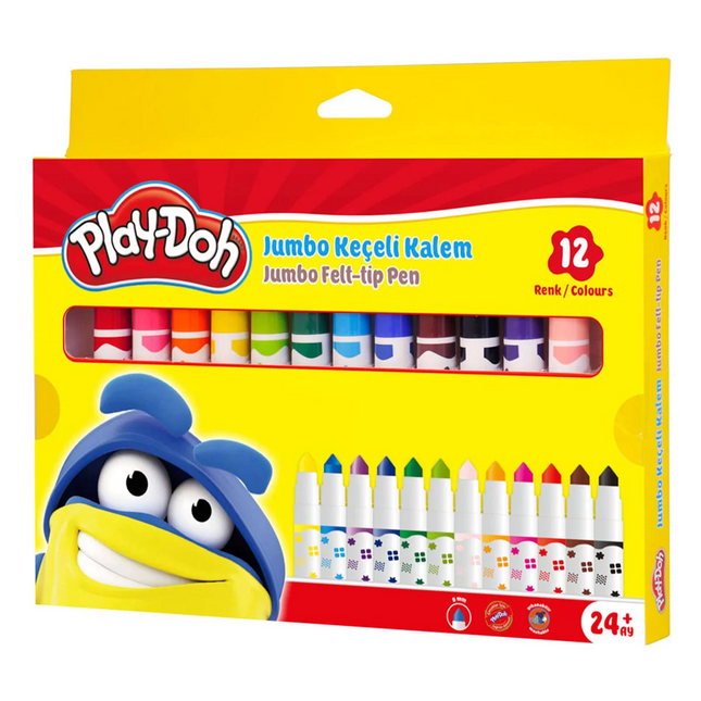 Play-Doh Jumbo Felt Tip Pen Cardboard 12 Colors 8 mm