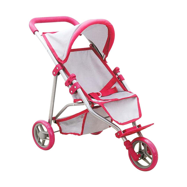 Sunman 3-Wheeled Pink Gray Stroller