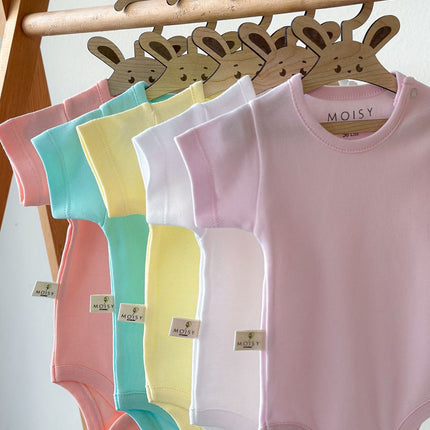 to babies Baby Girl Bodysuit, 100% Cotton, Soft Wash, Short Sleeve 5-Pack