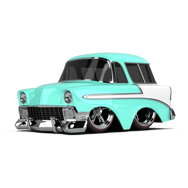 CarTuned S2 1956 Chevy Nomad - Mavi Custom Araba