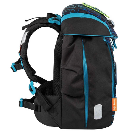 Illuminated Herlitz Black Blue School Bag