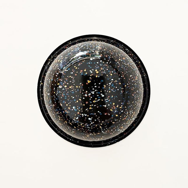 Enamel 20 cm Bowl Sprinkled Pattern Black