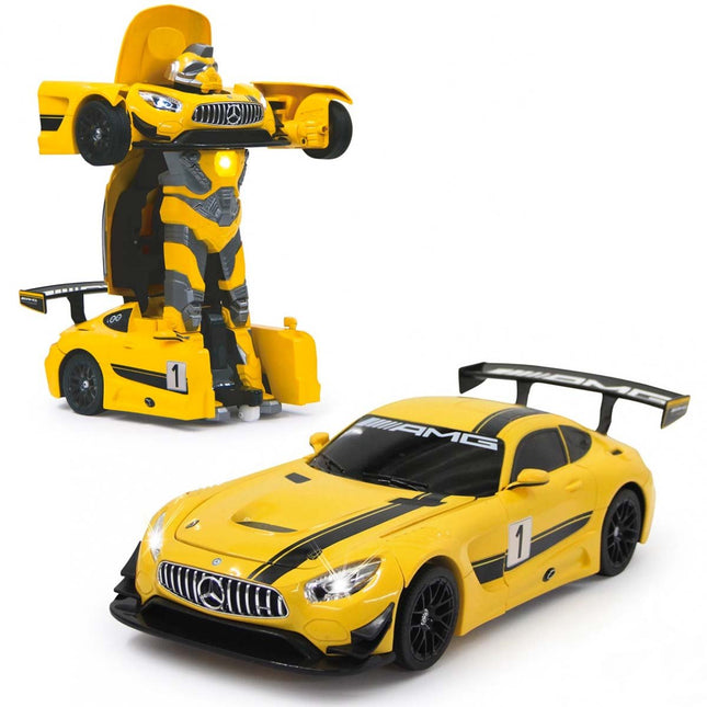 Mercedes AMG GT3 with Remote Control Transforming into a Rastar Robot