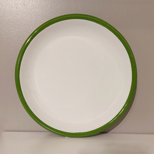 Enamel Dessert Plate 17 cm Grass Green