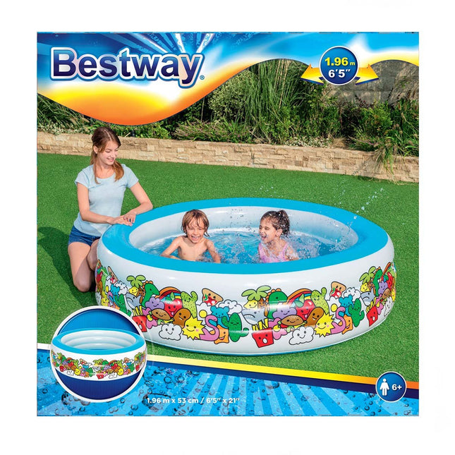 Bestway Inflatable Jumbo Patterned Pool 51122