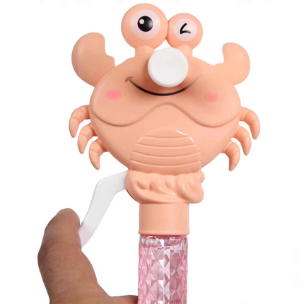 Fun Bubble Fan Crab Figured Foam Bubble and Mechanical Fan