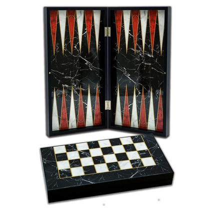 Classic Black Marble Klasik Tavla