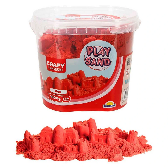 Crafy Oyun Kumu Kırmızı 1000 g