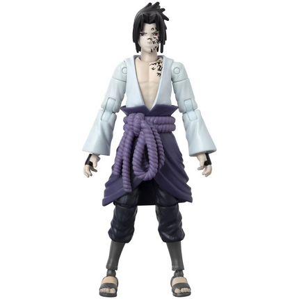 Bandai Anime Heroes Naruto Sasuke Uchiha Figure and Accessory Set 16 cm